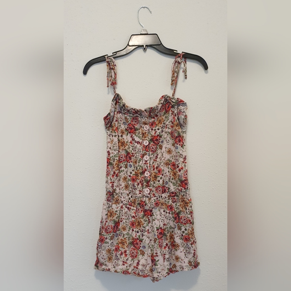 PAPAYA FLORAL ROMPER SMALL
